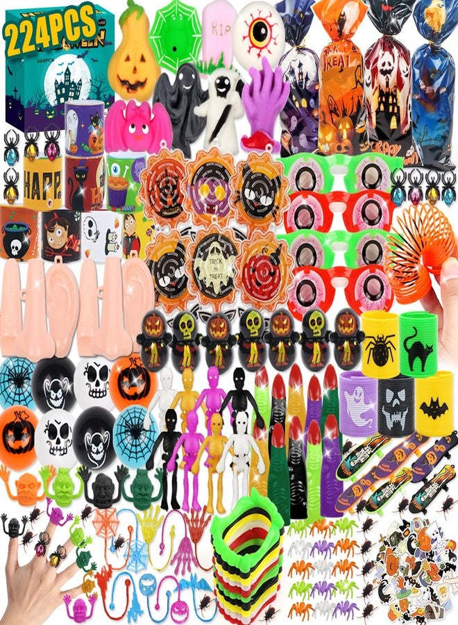 xFFFun 224 PCS Halloween Party Favors for Kids, Halloween Toys Bulk for Kids Goodie Bag Stuffers, School Classroom Prizes, Trick or Treat Toys, Carnival Treats Bag Fillers for Students Gifts - Image 1